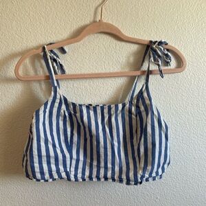 Old Navy Blue and White Striped Top